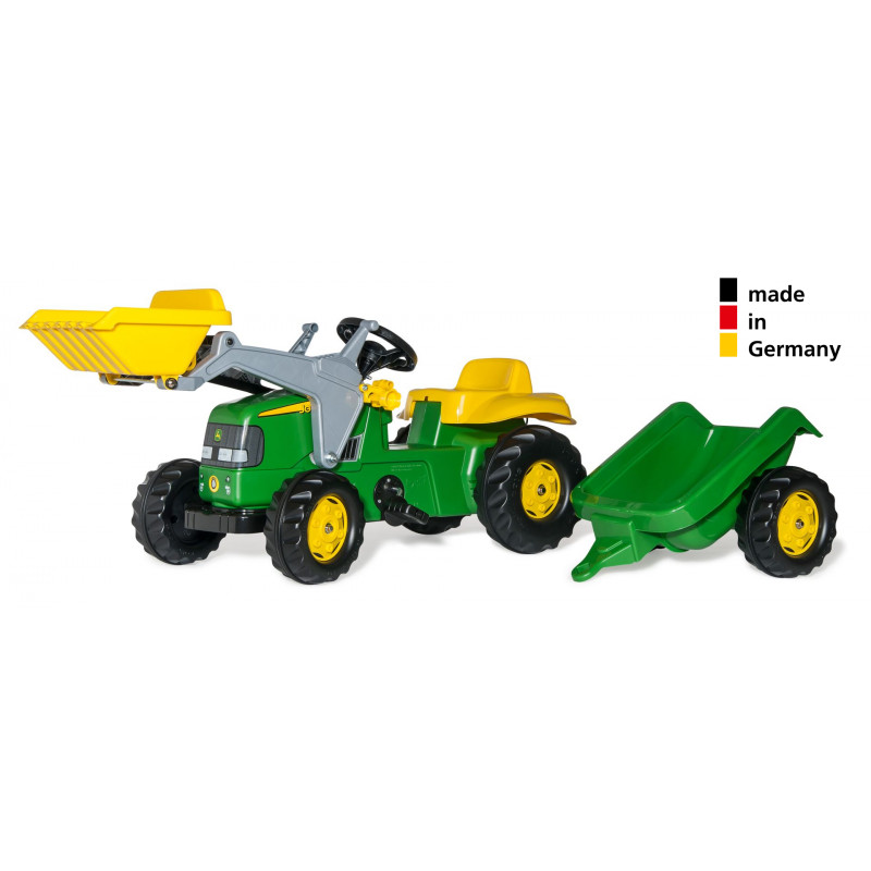 Педальный трактор RollyKid John Deere с погрузчиком