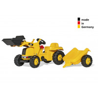 RollyKid CAT Tractor, Loader & Trailer Set