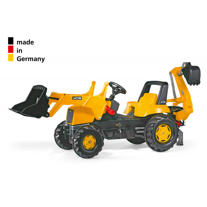 Педальный трактор RollyJunior JCB с двумя ковшами