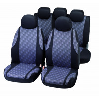 Set of car seat covers "JAQUARD", black/grey