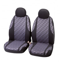 Front car seat covers "JAQUARD", black/grey