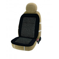 Top cover of car seats with wooden balls ''MICROBALL'', black