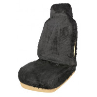 Plush car seat cover ''GRIZZLY'', black