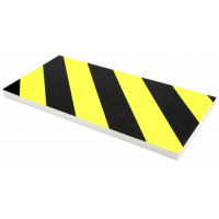 Wall bumper "NO-CRASH", rectangular, black/yellow, 38x18x1,5 cm