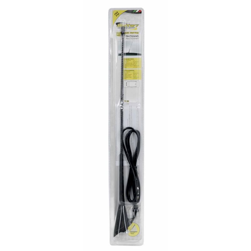 40cm Universal Black Car Antenna Rod – AM/FM Roof Antenna By Surga Performance (Fakra Connector Included)
