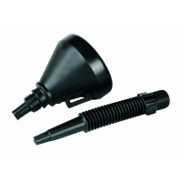 Funnel with filter and flexible removable nozzle