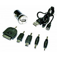 Car phone charger with 5 adapters for various models 12V "CHARGER-X5" 