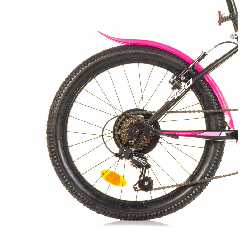 Bērnu velosipēds 20'' ''420 SPORT'', melns/rozā, 6 ātrumi