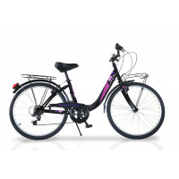 Women's bicycle 26'' "SUMMERTIME", black/pink