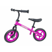 Kids balance bike 10" "UNICORN", pink/black