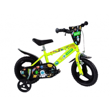Детский велосипед Bimbo Bike 12'' ''GALAXY'', черный/неоного зеленый