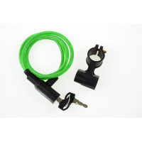 Cable lock "SUPER LONG", Ø6x900mm. green