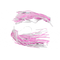 Streamers "BRILL", 2pcs, pink/white/silver