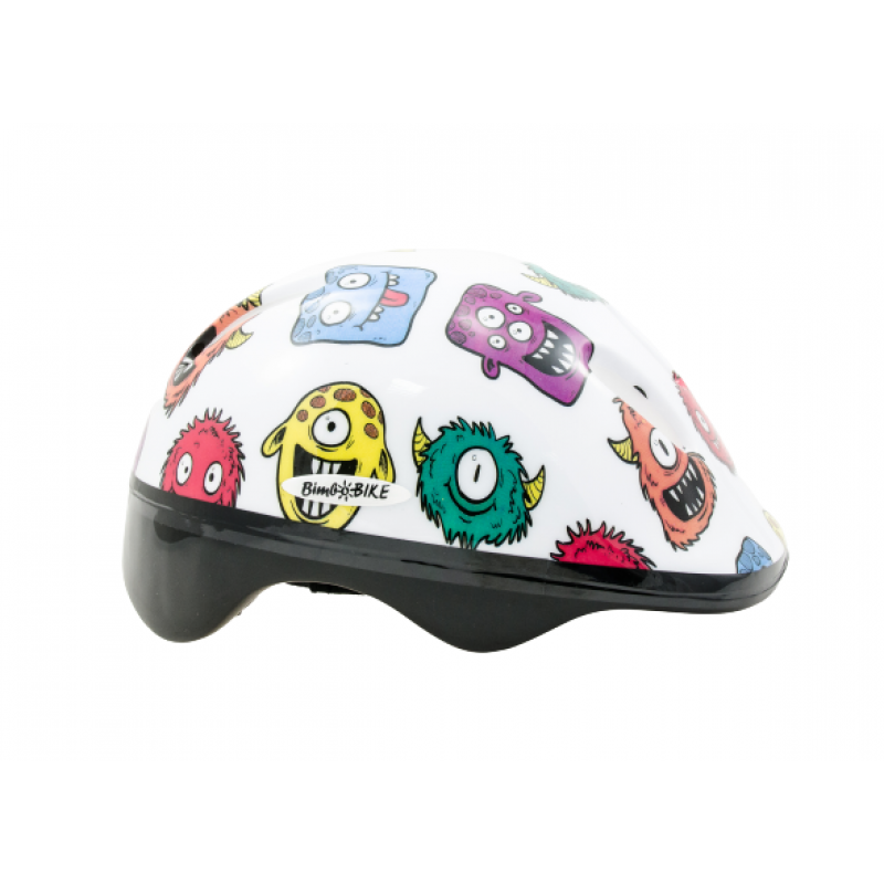 Set of kids bike helmet knee and elbow pads size XS monsters