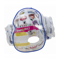 Set of kids bike helmet, knee and elbow pads, size S, monsters
