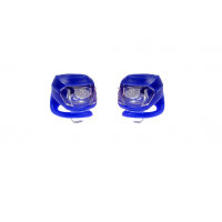 Set of front and rear lights "SILICON LED", blue