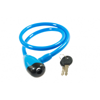Cable lock "SECURITY LOCK", Ø12x1000mm, blue
