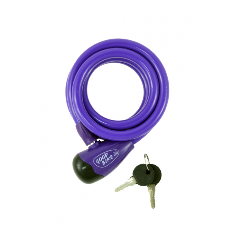 Велозамок "SECURITY LOCK", Ø12x1000мм, фиолетовый