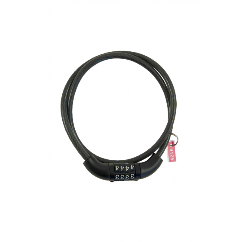 Cable lock "CIPHER 2", Ø6x650mm, black