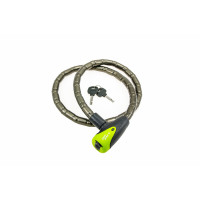 Cable lock "SCOOTER", Ø18x1200mm, black/green
