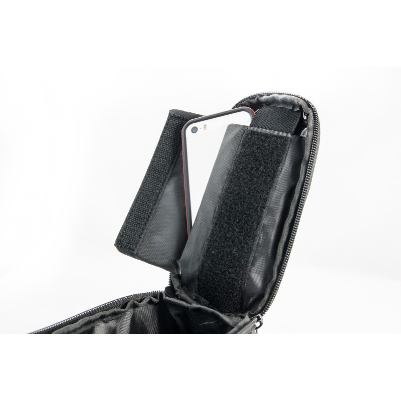 Bicycle bag "IN TOUCH", frame, black/blue