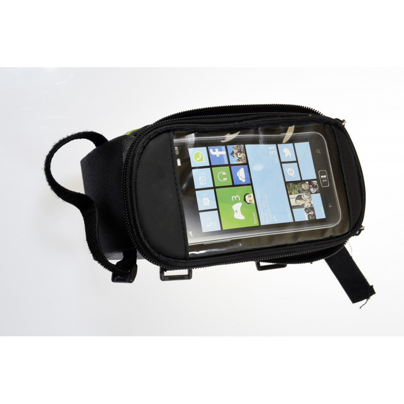 Bicycle bag "IN TOUCH", frame, black/blue