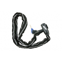 Lock "PREMIUM SECURITY", Ø5x1000mm, black with reflector