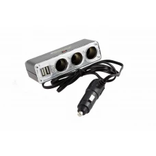 Автомобильный разветвитель с 3 портами + 2 порта USB