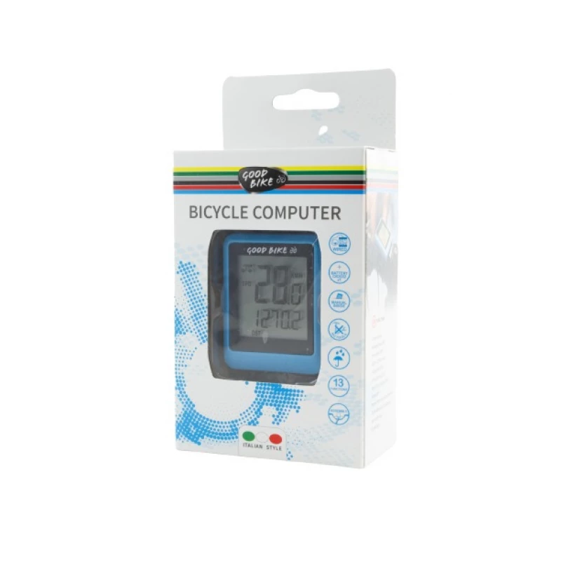 Bicycle computer with wire "GOODY-13", blue